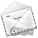 Grey Air Mail Icon